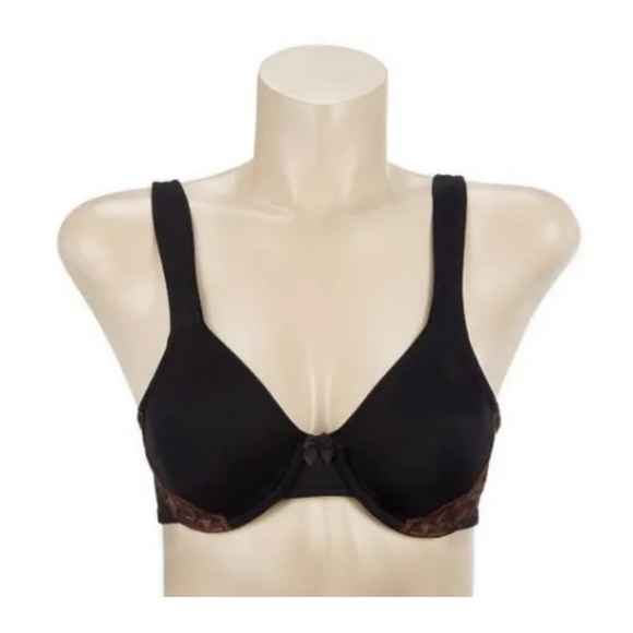 Barely Breezies Microfiber Bra with Contrast Lace Detail NWT 32A QVC $37.75 - Picture 1 of 1